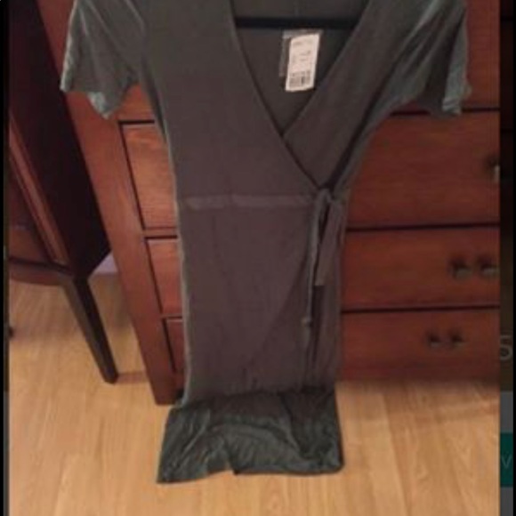 Forever 21 wrap khaki green maxi dress - Picture 1 of 4